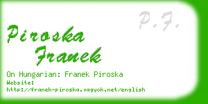 piroska franek business card